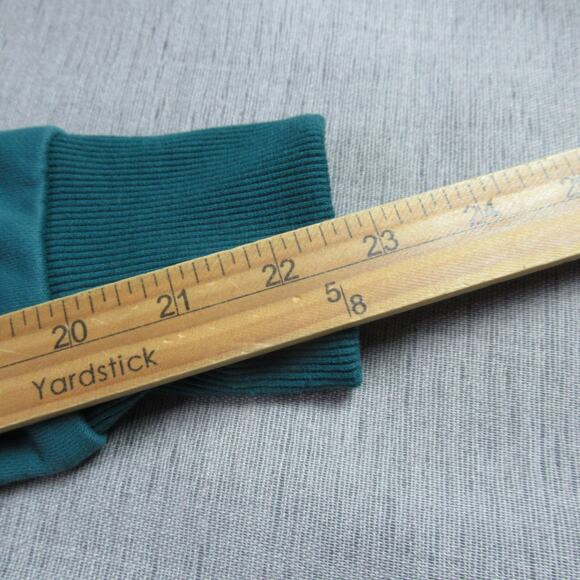 Skrued Sweatshirt Mens Small Teal Cream Music Punk Skater Hip Hop Emo Pullover - Picture 11 of 14